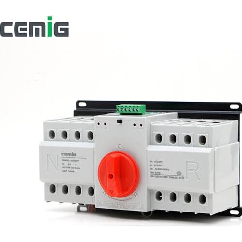 Cemig ATS 4P Dual Power Automatic Transfer Switch SMGQ1-63M AC400V 40A 63A Circuit Breaker MCB
