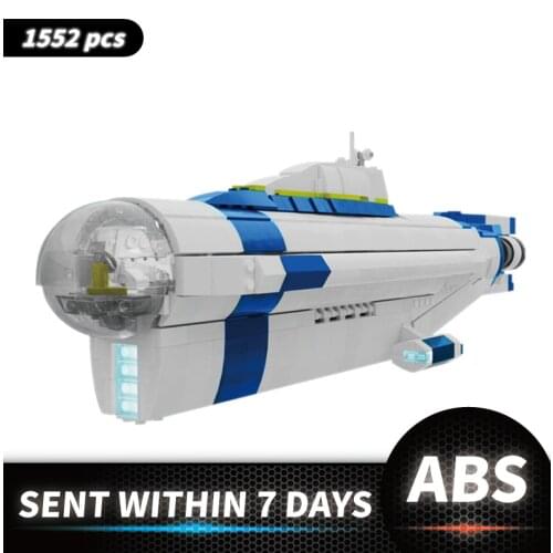 Large MOC Building Blocks Bricks One-Eyed Submarine Model Deep Sea Detection Weapon Diy Kids Creative Toys Gifts