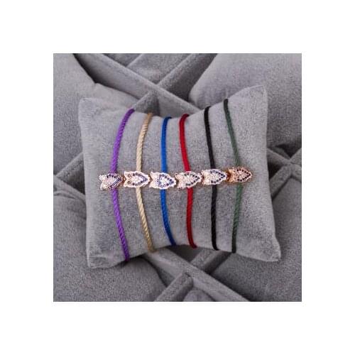 Owl Figured Zircon Cubic Zirconia İp Bracelet