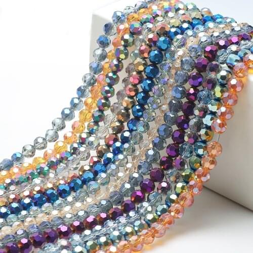 6/8/10MM Czech Glass Beads For Jewelry Making Bracelet Diy Necklace Beads Round Loose Spacer Crystal Beads Wholesale In Bulk