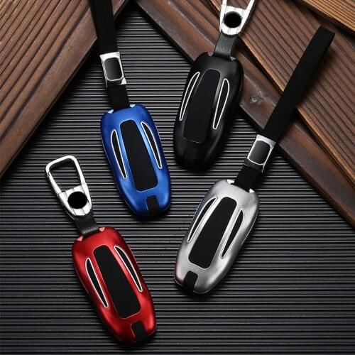 Aluminium Alloy+Silicone Car Remote Key Case Fob Cover For Tesla Model S Model 3