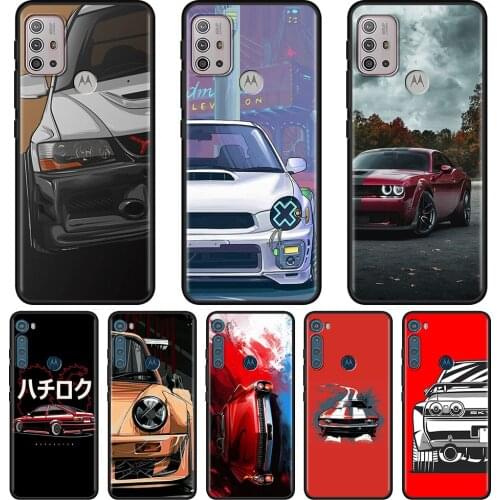 Case For Moto G Stylus G8 Plus G9 Play G10 Power G30 Funda for MOTO One Fusion Hyper Edge E6s Shell Japan JDM Sports Car Comic