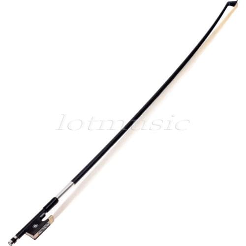 Black 1/8 Size Carbon Fiber Violin Bow Stunning Bow Ebony Frog Horse hair Professional Violin Parts