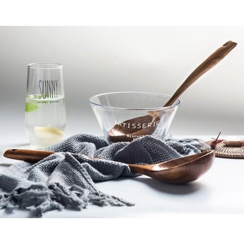 Wooden spoon super-sized long handle thickening tablespoons wood shovel Japanese household solid wood hotpot scoop the kitchen c