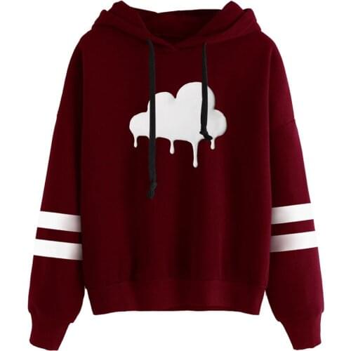 Dixie DAmelio CLOUDED Hoodies Sweatshirts Men Women Pullovers Autumn Hip Hop Hooded Casual Boys Girls Long Sleeve Red Streetwear