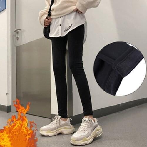 2021 New Winter Female Fake Two-piece Pantyhose Plus Velvet Thickening To Increase Elasticity And Warmth Fashion Shaping Pants