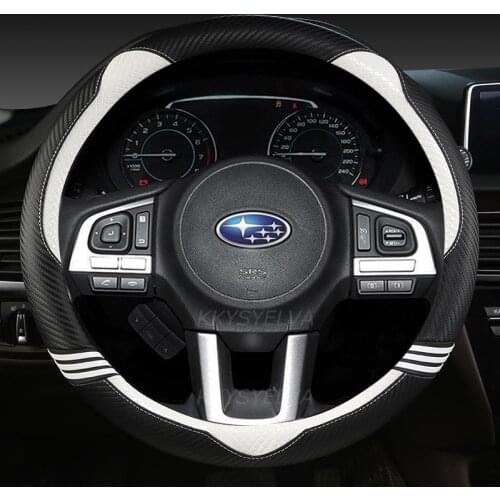 Leather Car Steering Wheel Cover Anti-slip for Subaru Forester Legacy XV BRZ WRX High Quality Auto Accessories