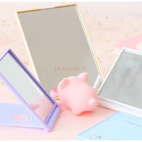 Small Mirror Desktop Makeup Mirror Portable Small Collapsible Princess Fresh Makeup Sale