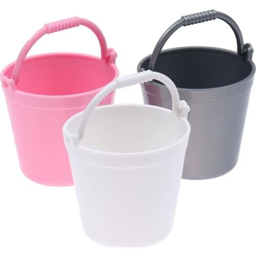 2Pcs 1:12 Dollhouse Miniature Cute Buckets Model Doll House Miniature Toy Kitchen Room Accessories