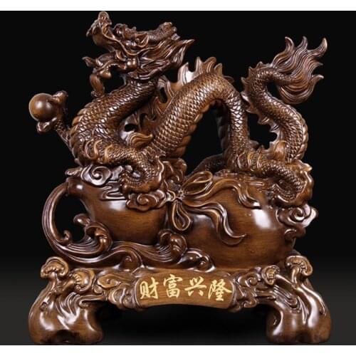 Office boss desktop blessing crafts Animal sculpture Sheng Xiaolong Earth Dragon Town house Zhaocailong Home decoration garden