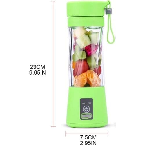 CPDD Protable Mini Juicer Cup Single Serve Personal Size Blender USB Recharge 380ml