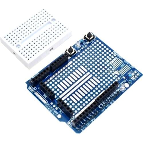 For UNO R3 original Shield ProtoShield PCB Prototype Shield with 170 points solderless breadboard