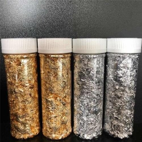 2g Edible Gold Flake Gold Foil Baking Decoration Gold Silver Foil Cake Macaron Decoration DIY Face Beauty Mask Gold Leaf