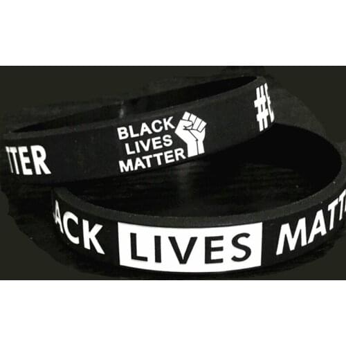 Black Lives Matter Silicone Wristband Unisex Wrist Band Rubber Bracelet & Bangles For Men Women Jewelry