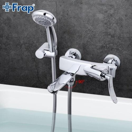 Frap Modern Style Shower Bathroom Faucet Cold and Hot Water Mixer 90 Degree Rotation Switch Crane F3081