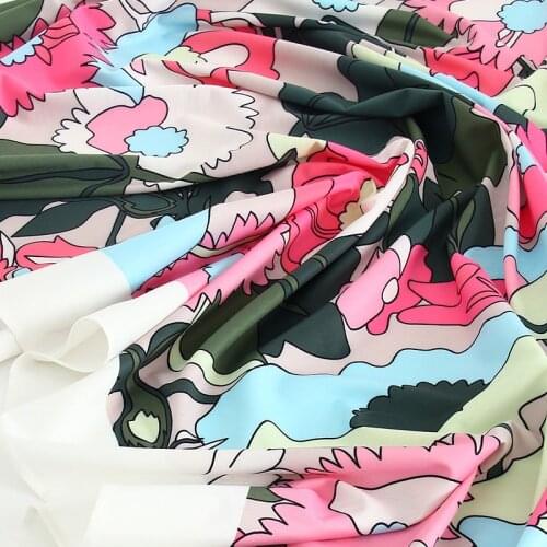 50x155cm Italian F Brand Knitted Printed Polyester Fabric Cloth Factory Custom Fashion Dress Childrens Fabrics for Sewing