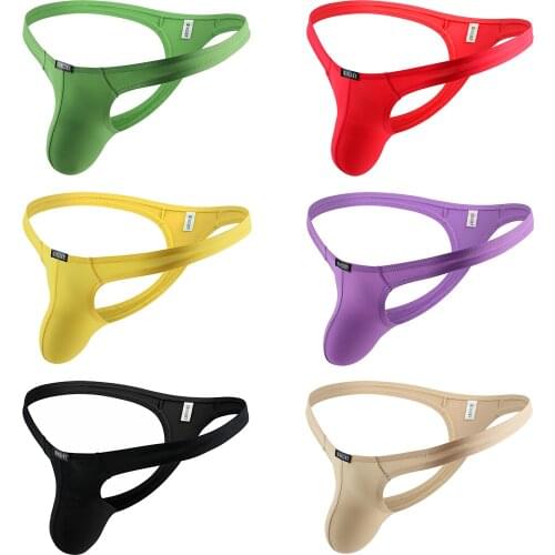 Mens Pouch Thong Underwear Sexy T-Back Mens Under Panties