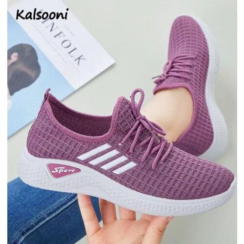 Kalsooni Women‘s Sneakers Casual Sports Shoes Breathable Air Mesh Odor-resistant Non-slip Wear-resistant Runing Shoes