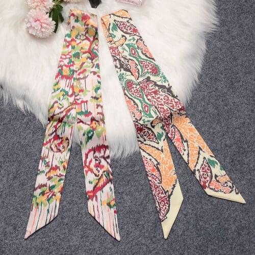 New Style Bag Scarf Designer Womens Small Silk Scarf Wrap Handbag Handle Small Ribbon Fashion Headband Ladies Head Scarf Shawl