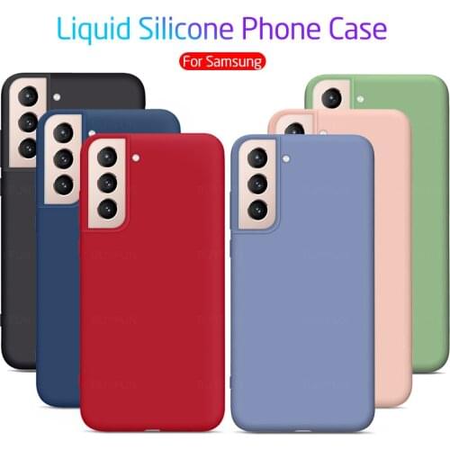 Liquid Silicone Case for Samsung Galaxy S21 Ultra Plus s 21 Camera S21 S21plus S21PLUS Cover Coque fundas Sansung S21 Ultra Capa