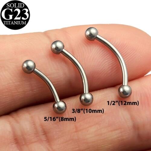 HONGTU 1Pc G23 Titanium Curved Eyebrow Nose Lip Labret Earrings Nipple Piercings Punk Unisex Body Piercing Septum Sieraden
