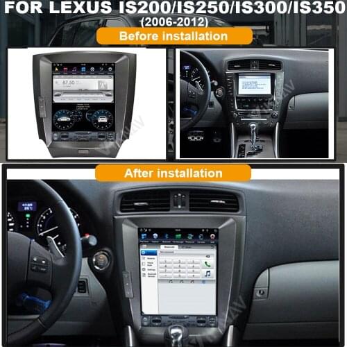 12.1 inch Android vertical screen car GPS radio navigation For-LEXUS IS200/IS250/IS300/IS350 2006-2012