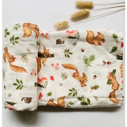 120x120cm Baby Blankets Muslin Swaddles Newborn Bamboo Cotton Stroller Blanket Feeding Cover Muslin Blanket Diaper