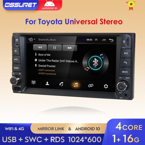2 din android 9.0 Universal Car Multimedia Player Car Radio Player Stereo for toyata VIOS CROWN CAMRY HIACE PREVIA COROLLA RAV4