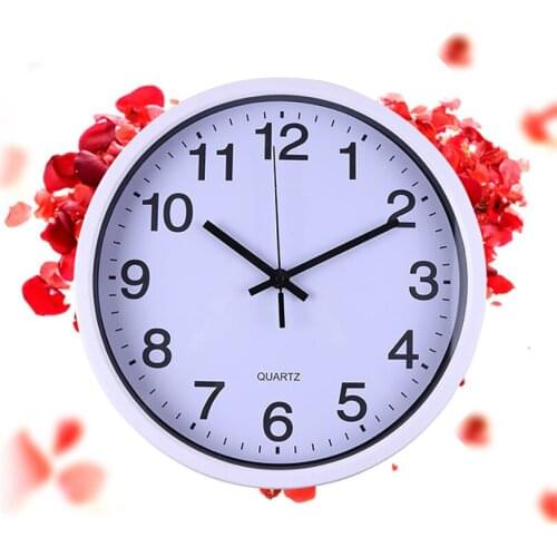 30cm Simple Round Wall Clock Quartz Modern Design Country Style Beautiful Wall Clocks for livingroom Home Decoration J50