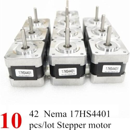 10Pcs 4-lead Nema17 Stepper Motor 42 motor 2 Phase Nema 17 motor 42BYGH 1.7A 17HS4401 motor for CNC XYZ