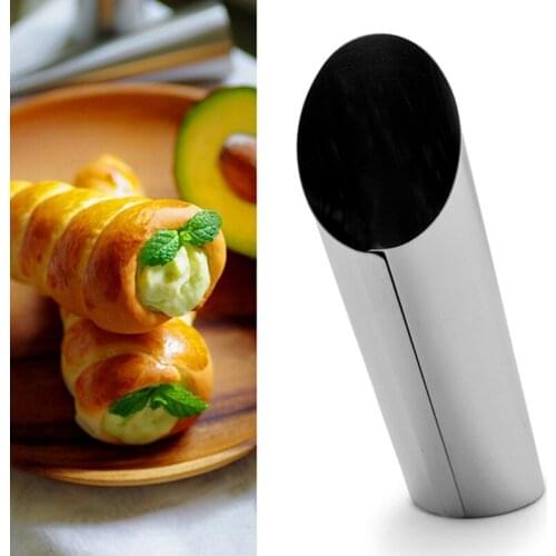 6pcs/set Stainless Steel Pastry Cannoli Forms Food Grade Cream Horn Mould Cake Horn Mold Cannoli Tubes Shells Pastry Baking Mold