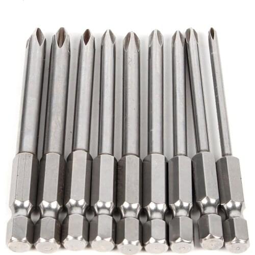8Pcs 75mm Long Magnetic Phillips Head Cross Hex Alloy Steel Screwdriver Bits Set Cordless Screwdriver