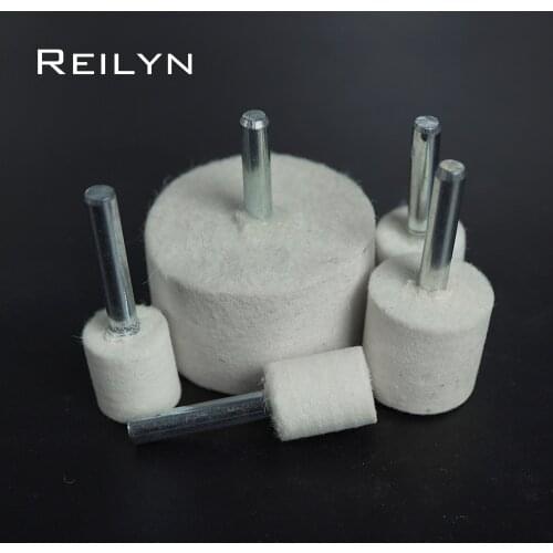 Freeshipping 3pcs/pack wool fiber roller wool polishing bits 6x20mm 30mm 40mm wool fiber polishing mops