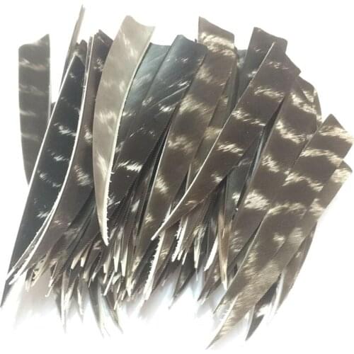Archery compound bow natural arrow feather 4" turkey feather shield shape 100pieces/lot