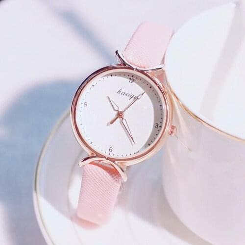 Simple Small Personality Romantic Classic Quartz Womens Wrist Watch Ladies Clock Retro Watches Leather Strap Candy Color Watch