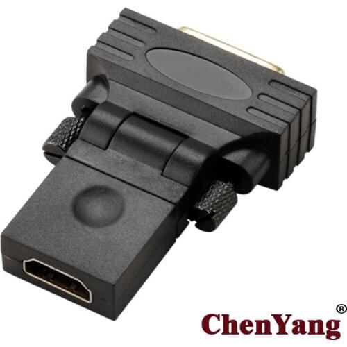Chenyang DMI Female to DVI Male 360 degree Rotating Swivel Adapter for HDTV Video Card 1080p