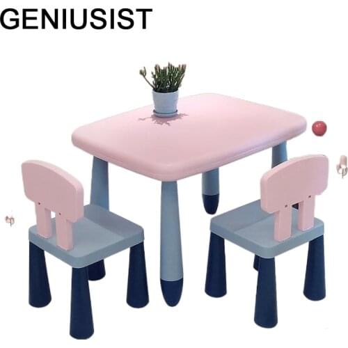 Dla Dzieci Mesinha Avec Chaise Desk Children and Chair De Estudio Plastic Kindergarten Mesa Infantil Study for Enfant Kids Table