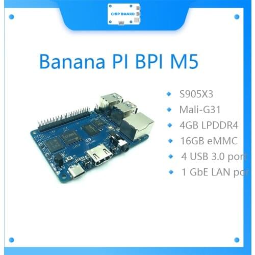 Banana PI BPI M5 New Generation Single Board Computer Amlogic S905X3 Design