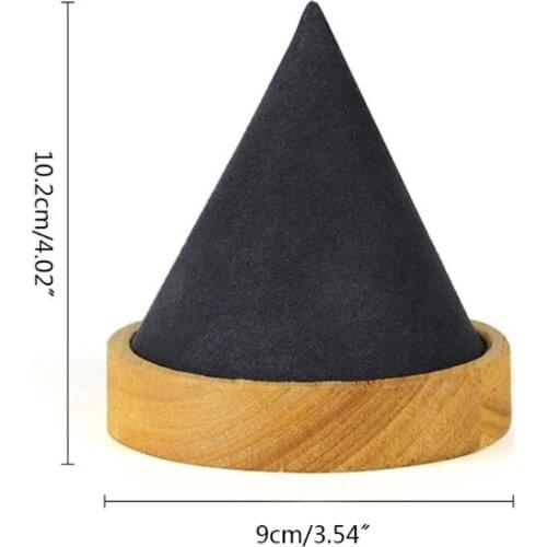 Cone Shape Wooden Bangle Bracelet Anklet Jewelry Display Stand Ring Watch Holder