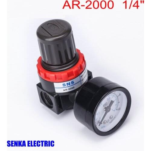 AR2000 1/4" Mini Air Control Compressor Pressure Gauge Relief Regulator Valve
