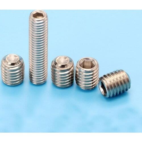 M10 allen concave end set screws grubs inner hexagon headless screw grub 8mm-50mm length 304 stainless steel