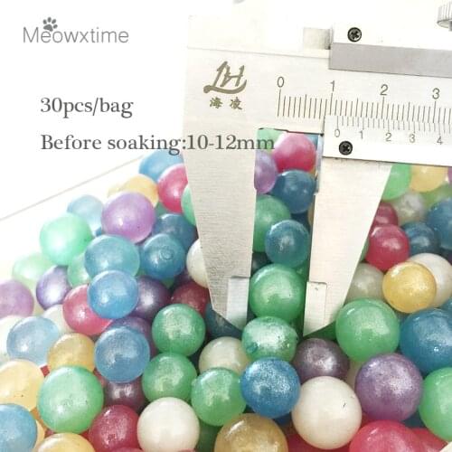 New 30pc Large 10-12mm Pearls Crystal Soil Grow Bead Hydrogel Gel Jelly Balls Orbiz Growing in Water Decoration for Flower Kids