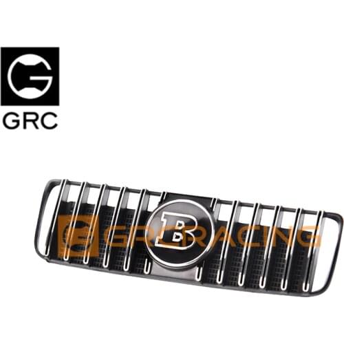 GRC Radiator Grille Air Intake Grille W/B Logo Silver Plating For TRAXXAS TRX4 G500 TRX6 G63 Benz #G162BP