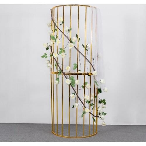 Wedding props iron line semicircular screen arch door lead shelf wedding stage background decoration