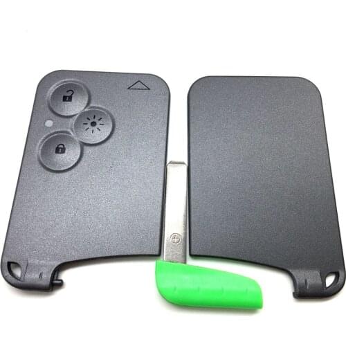 10pcs/lot 3 button smart key card for renault laguna remote control key case replacement key cover for renault Espace
