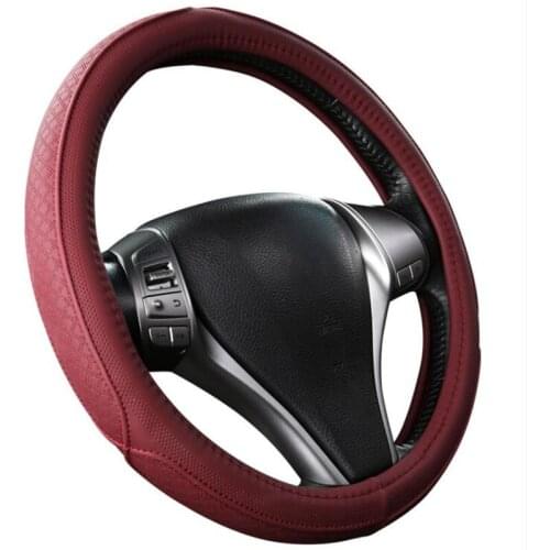 Sport Auto Braid on the Steering Wheel Covers Anti-Slip Leather Universal Car Steering-wheel Cover 38CM Car-styling
