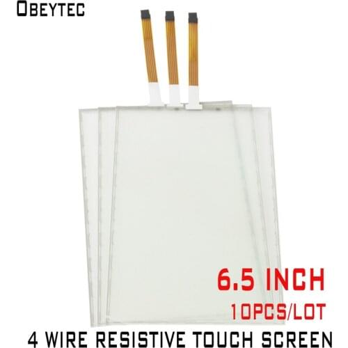 TS065A4B01*10PCS 6.5 inch 4 wire resistive touch panel, AA 139.4*90mm; OA 154*105mm, Panel Only 10pcs