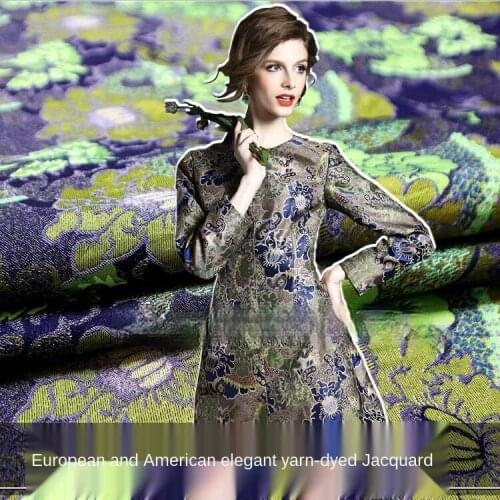 Autumn and winter flower yarn-dyed jacquard fabric, sewing fabric factory shop is not out of stock
