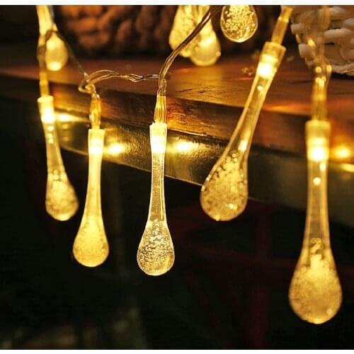 1pcs 6m 40LEDs decorative lights holiday lights neon stars ornaments lights rain drop lights forThanksgiving