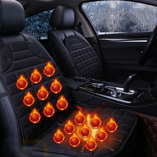 1Pcs Heated Car Seat Cushion Cover Auto 12V Heating Heater Warmer Pad Winter Household Cushion Cardriver Heated Seat Covers